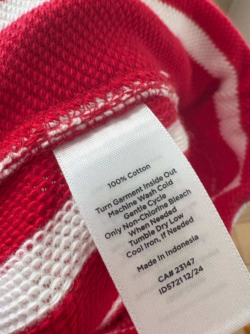 NWT Talbots Nautical Beach Terry Shorts Luna Stripe Red White 6” Size Medium - Picture 3 of 7
